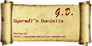 Gyermán Daniella névjegykártya